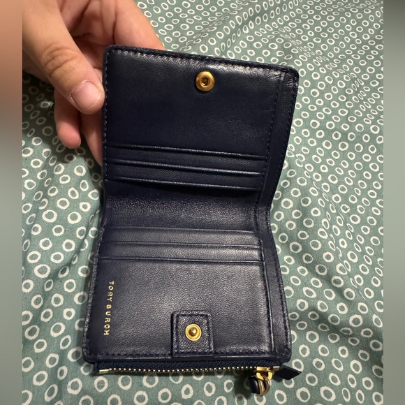 Tory Burch Navy Blue Slim Bifold Wallet - Picture 7 of 7